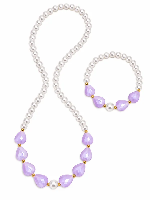 Purple_Acrylic_Beaded_Necklace_And_Bracelet_Set_For_Girls