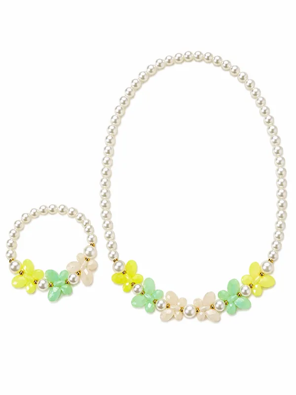 Multicolour_Acrylic_Butterfly_Pearl_Beaded_Necklace_Bracelet_Set_For_Girls