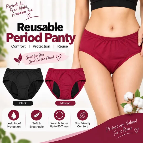 NYVIRA_Women_Periods_Black,_Maroon_Panty_()