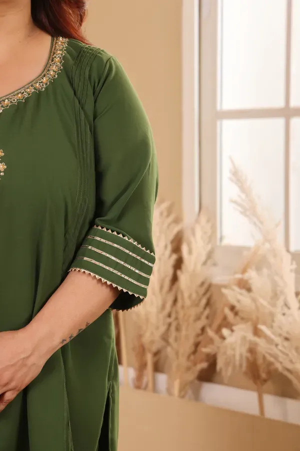 Olive_Green_Embellished_Co_Ord_Set
