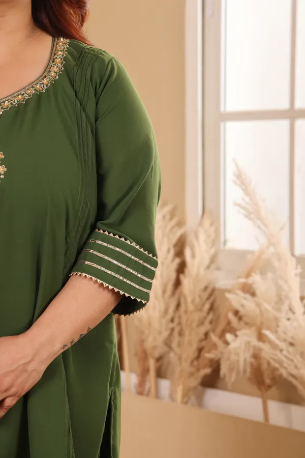 Olive_Green_Embellished_Co-ord_Set