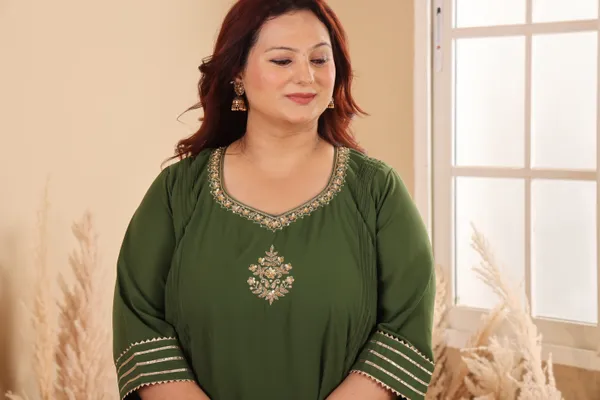 Olive_Green_Embellished_Co-ord_Set