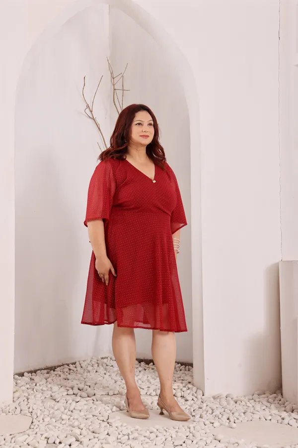 Plus_Size_Georgette_Foil_Print_Midi_Dress