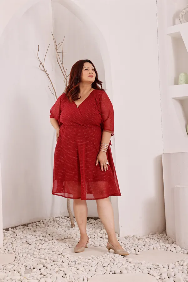 Plus_Size_Georgette_Foil_Print_Midi_Dress