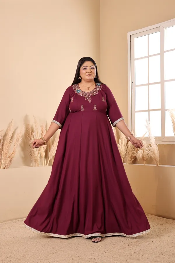 Georgette_Handwork_Embroidered_Gown