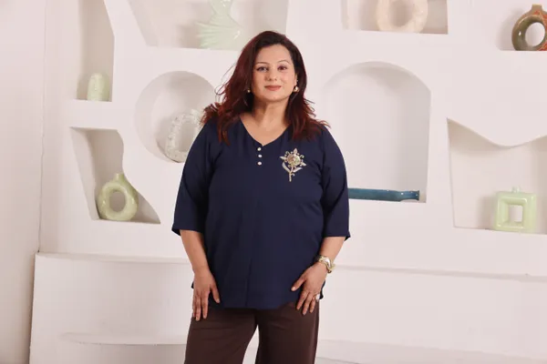 Teal_Embroidered_V-Neck_Top