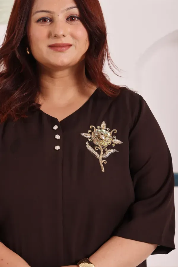 Teal_Embroidered_V_Neck_Top