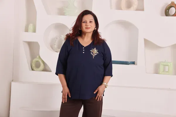 Teal_Embroidered_V_Neck_Top