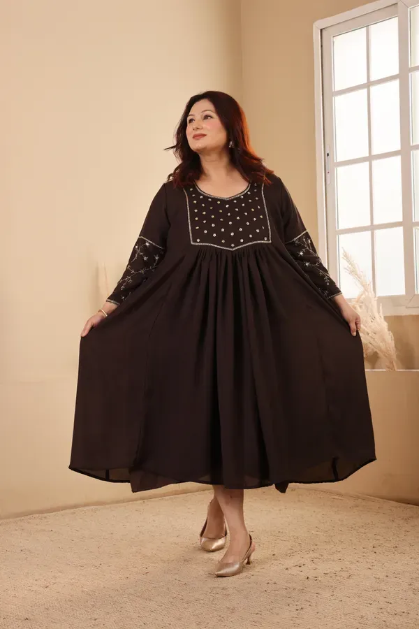 A_Line_Hand_Embroidered_Dress