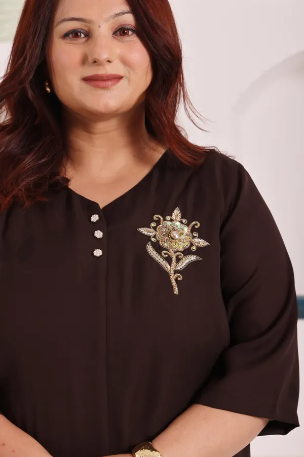 Teal_Embroidered_V-Neck_Top