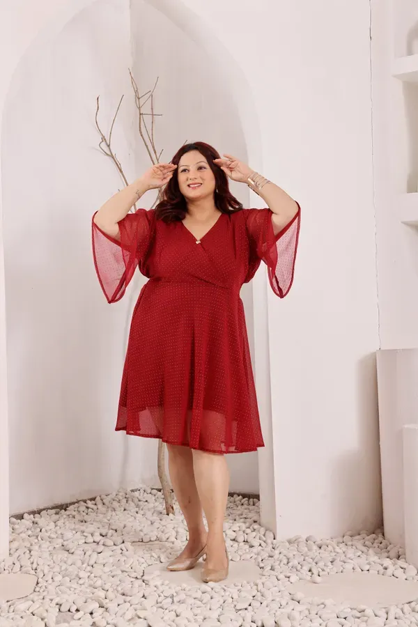 Plus_Size_Georgette_Foil_Print_Midi_Dress