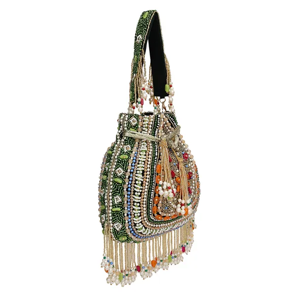 Green_Beaded_Potli_Handbag_For_Women