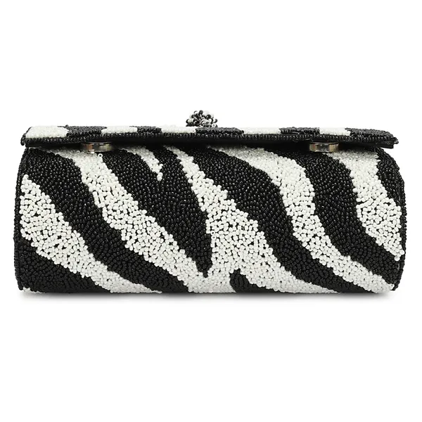 Black_And_White_Beaded_Clutch_Bag_For_Women