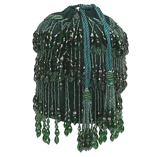 Green_Velvet_Beaded_Potli_Clutch_For_Women