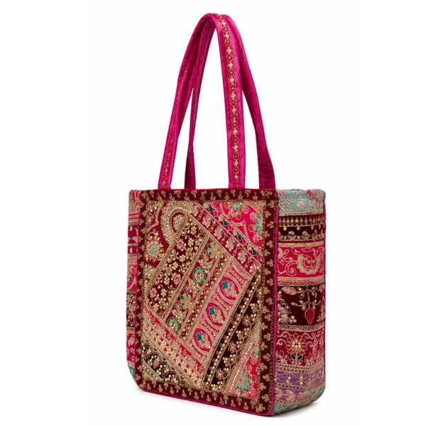 Red_Embroidered_Tote_Bag_For_Women