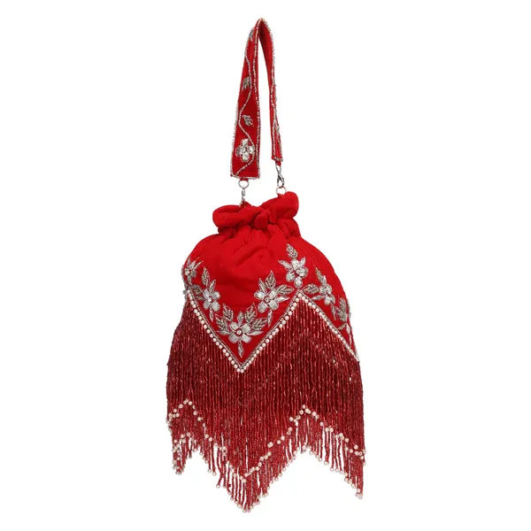 Red_Velvet_Embellished_Potli_Bag_For_Women