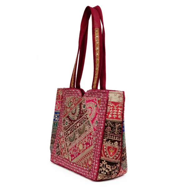 Red_Embroidered_Tote_Bag_For_Women