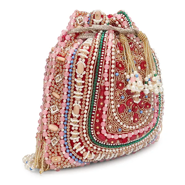 Red_Velvet_Embellished_Potli_Bag_For_Women