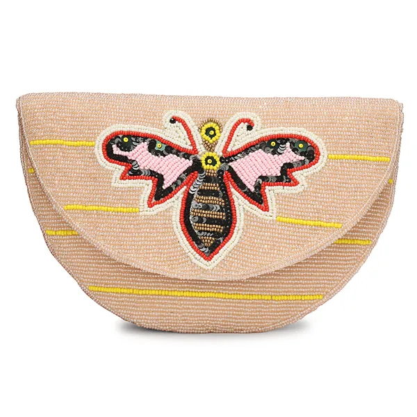 Cream_Beaded_Embroidered_Clutch_Bag_For_Women