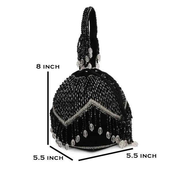 Black_Beaded_Embellished_Potli_Bag_For_Women