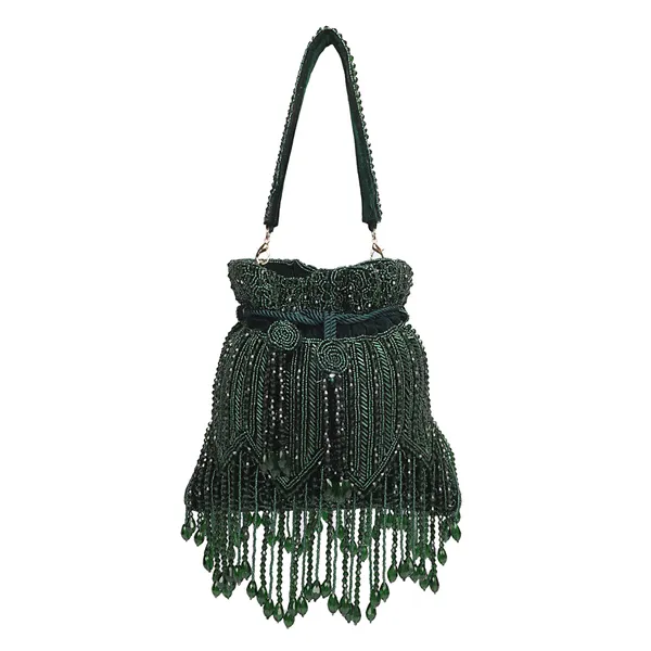 Green_Beaded_Embellished_Potli_Bag_For_Women