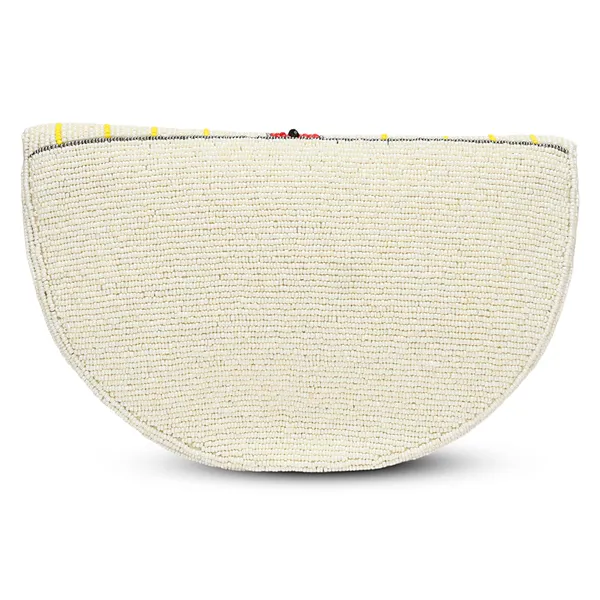 White_Beaded_Half_Moon_Clutch_Bag_For_Women