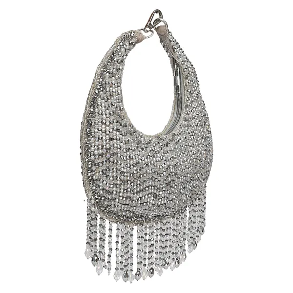 Silver_Beaded_Fringe_Shoulder_Bag_For_Women