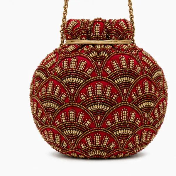 Magenta_Embellished_Potli_Bag_For_Women