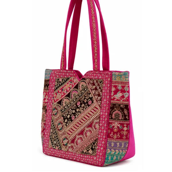 Red_Embroidered_Tote_Bag_For_Women