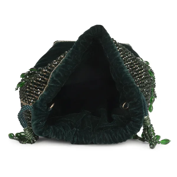 Green_Velvet_Embellished_Potli_Bag_For_Women