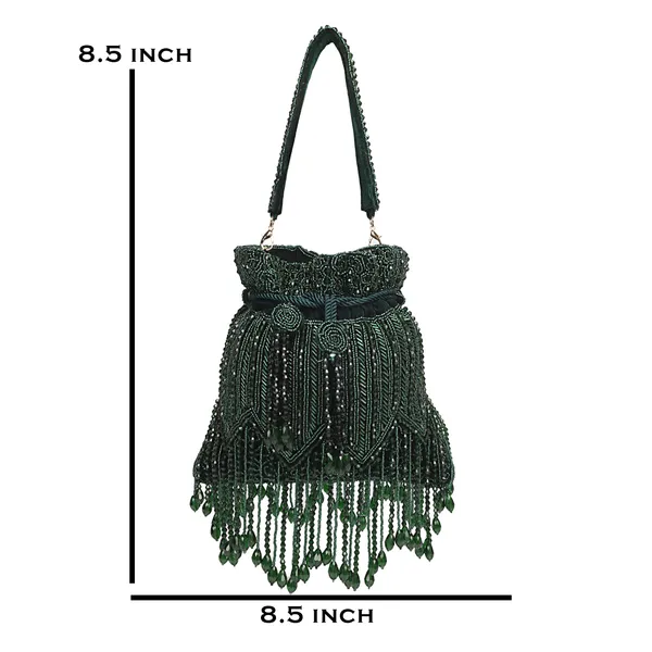 Green_Beaded_Embellished_Potli_Bag_For_Women