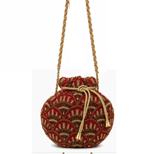 Magenta_Embellished_Potli_Bag_For_Women