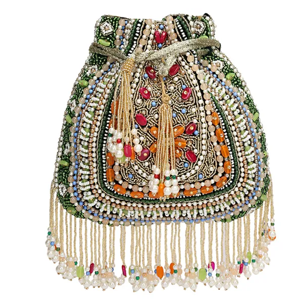 Green_Beaded_Potli_Handbag_For_Women