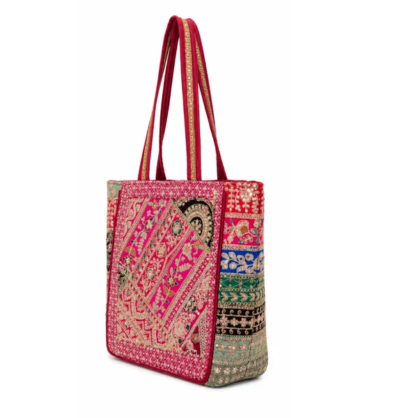 Red_Embroidered_Tote_Bag_For_Women