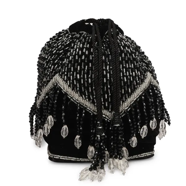Black_Beaded_Embellished_Potli_Bag_For_Women