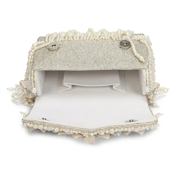 White_Beaded_Embellished_Shoulder_Bag_For_Women