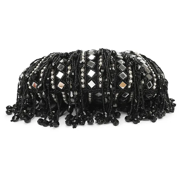 Black_Beaded_Embellished_Handbag_For_Women