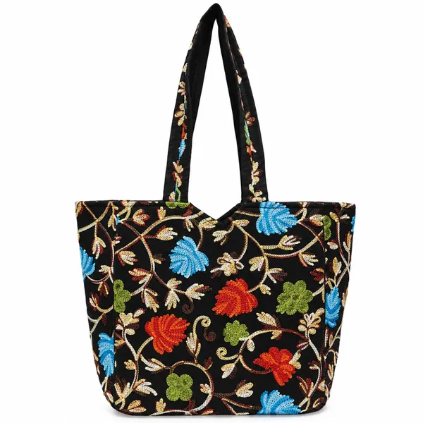 Black_Fabric_Floral_Embroidered_Tote_Bag_For_Women