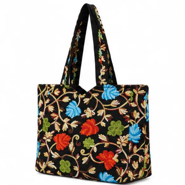 Black_Fabric_Floral_Embroidered_Tote_Bag_For_Women