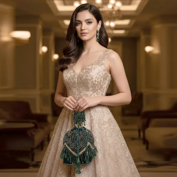 Green_Velvet_Embellished_Potli_Bag_For_Women