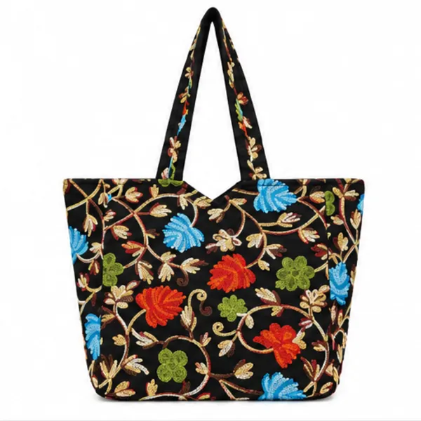 Black_Fabric_Floral_Embroidered_Tote_Bag_For_Women