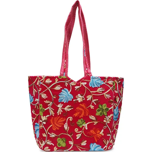 Red_Fabric_Embroidered_Tote_Bag_For_Women