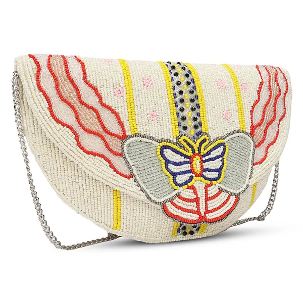 White_Beaded_Embellished_Clutch_Bag_For_Women