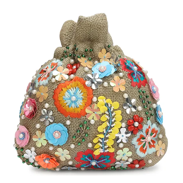 Beige_Jute_Embellished_Potli_Bag_For_Women