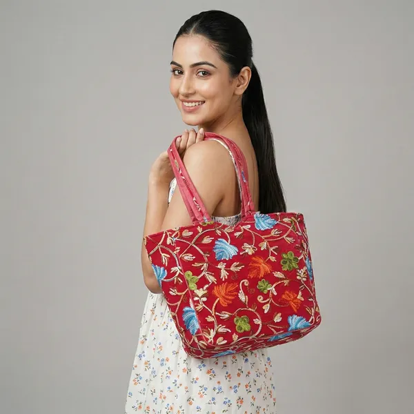Red_Fabric_Embroidered_Tote_Bag_For_Women