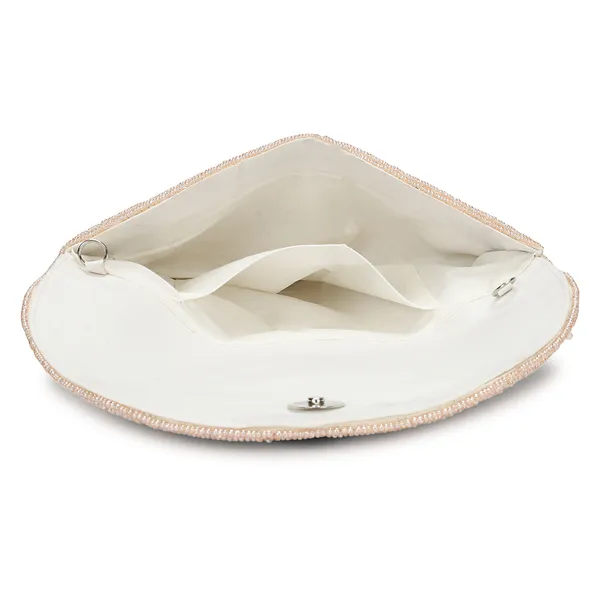 Cream_Beaded_Embroidered_Clutch_Bag_For_Women