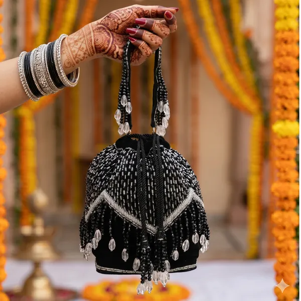 Black_Beaded_Embellished_Potli_Bag_For_Women
