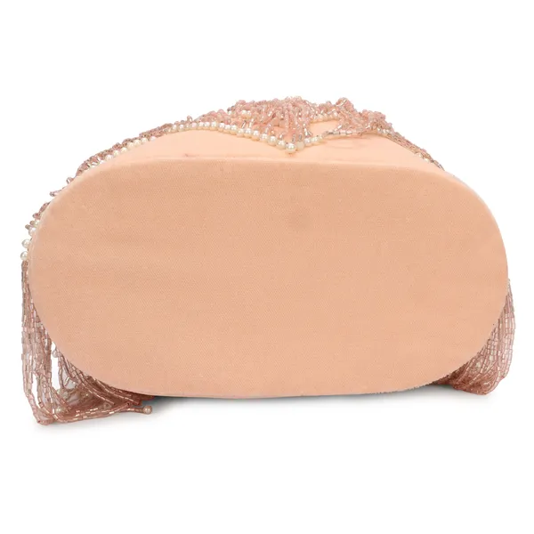 Peach_Embellished_Drawstring_Potli_Bag_For_Women
