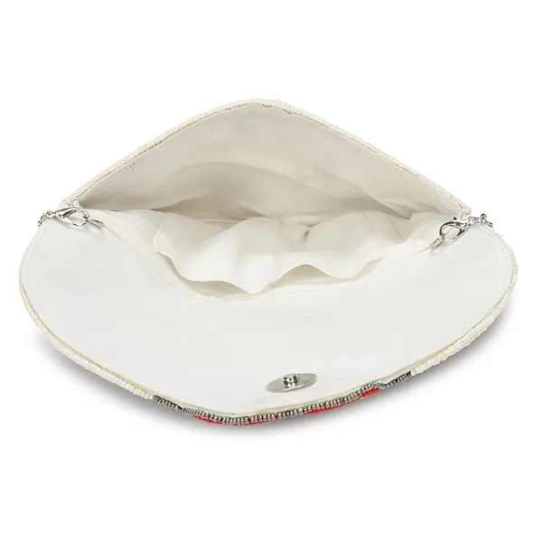 White_Beaded_Embellished_Clutch_Bag_For_Women