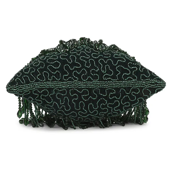 Green_Beaded_Embellished_Potli_Bag_For_Women